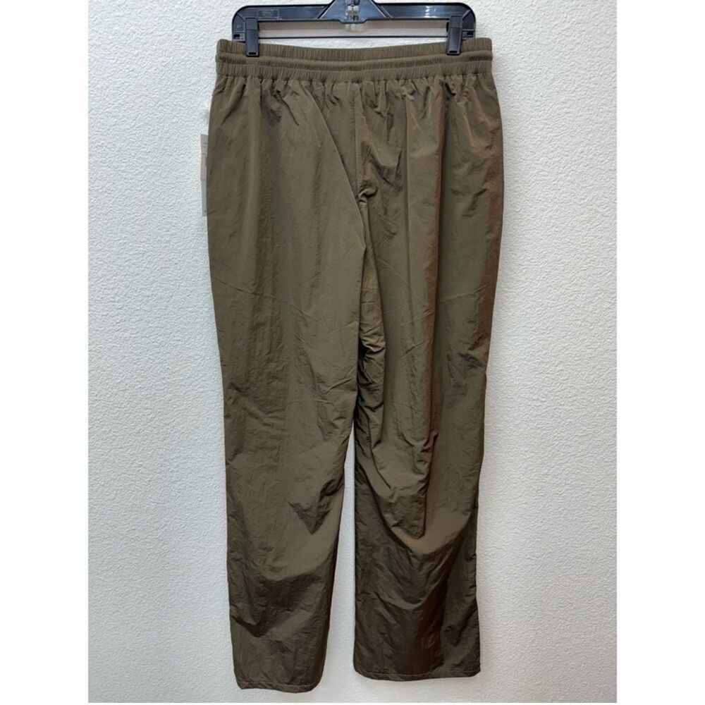 Good American Pants Women's Size 3 / L Shine Wide Leg Track Pants Mocha New nwt - Picture 5 of 9